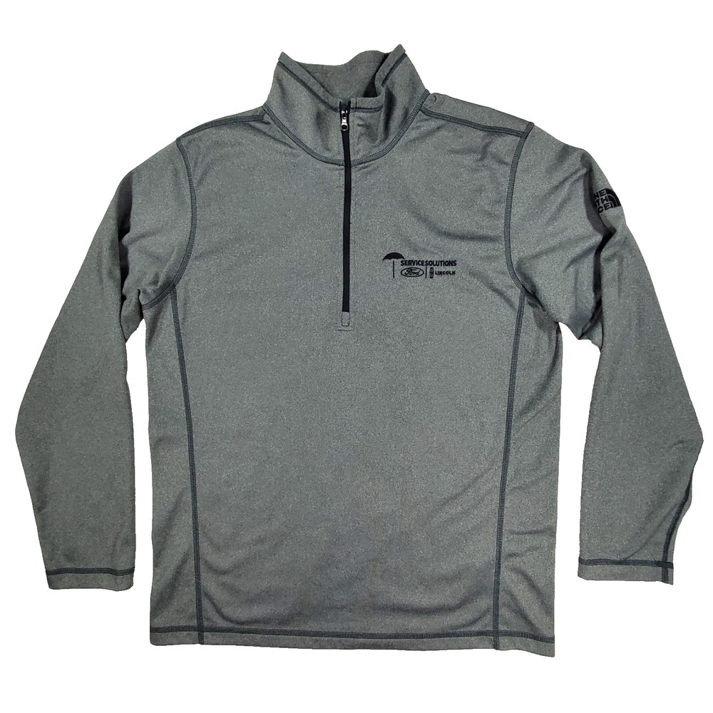 The North Face 1/4 Zip Pullover Gray Ford Lincoln Service Solutions Mens Large